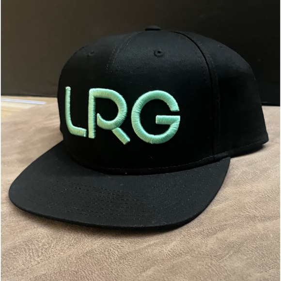 Lifted Research Group, LRG Hat. All Black with White Lettering. SnapBack Hat - Picture 3 of 10